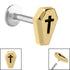 Titanium Internally Threaded Labrets 1.2mm - Steel Coffin