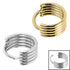 Titanium Stacked 5 Band  Hinged Clicker Ring