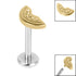 Titanium Internally Threaded Labrets 1.2mm - Titanium Watermelon