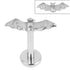 Titanium Internally Threaded Labrets 1.2mm - Steel Vampire Bat