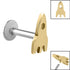 Titanium Internally Threaded Labrets 1.2mm - Steel Rocket