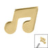 Steel Music Note for Internal Thread shafts in 1.2mm