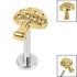 Titanium Internally Threaded Labrets 1.2mm - Titanium Mushroom