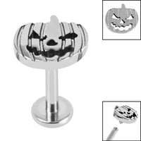 Titanium Internally Threaded Labrets 1.2mm - Titanium Pumpkin