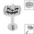 Titanium Internally Threaded Labrets 1.2mm - Titanium Pumpkin