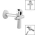 Titanium Internally Threaded Labrets 1.2mm - Steel Ankh