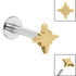 Titanium Internally Threaded Labrets 1.2mm - Steel Astral Star