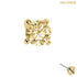 Zura 14ct Solid Gold Threadless (Bend fit) Claw Set Round CZ Jewel 2.5mm