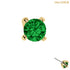 Zura 14ct Solid Gold Threadless (Bend fit) Claw Set Round CZ Jewel 2.5mm