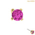 Zura 14ct Solid Gold Threadless (Bend fit) Claw Set Round CZ Jewel 2.5mm