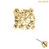 Zura 14ct Solid Gold Threadless (Bend fit) Claw Set Round CZ Jewel 3mm