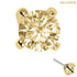 Zura 14ct Solid Gold Threadless (Bend fit) Claw Set Round CZ Jewel 4mm