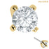 Zura 14ct Solid Gold Threadless (Bend fit) Claw Set Round CZ Jewel 4mm
