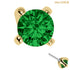 Zura 14ct Solid Gold Threadless (Bend fit) Claw Set Round CZ Jewel 4mm