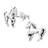 Sterling Silver Horse Ear Stud Earrings ES116