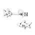 Sterling Silver Shark Ear Stud Earrings ES131