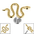 Titanium Internally Threaded Labrets 1.2mm - Titanium Viper Snake