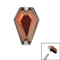 Titanium Claw Set Jewelled Coffin for Internal Thread shafts in 1.2mm