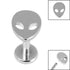 Titanium Internally Threaded Labrets 1.2mm - Titanium Alien