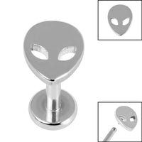 Titanium Internally Threaded Labrets 1.2mm - Titanium Alien
