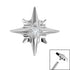 Titanium 8 Point Jewelled Star for Internal Thread shafts in 1.2mm