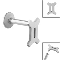 Titanium Internally Threaded Labrets 1.2mm - Steel Zodiac Signs