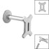 Titanium Internally Threaded Labrets 1.2mm - Steel Zodiac Signs