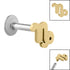 Titanium Internally Threaded Labrets 1.2mm - Gold Steel Zodiac Signs