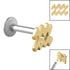 Titanium Internally Threaded Labrets 1.2mm - Gold Steel Zodiac Signs