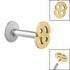 Titanium Internally Threaded Labrets 1.2mm - Gold Steel Zodiac Signs
