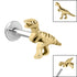 Titanium Internally Threaded Labrets 1.2mm - Steel Dinosaur