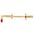 Steel Dagger with Marquise Drop Internal Thread Nipple Bar