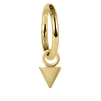 Steel Hinged Clicker Ring with Steel Cone Charm