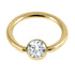 Gold Steel Jewelled Ball Closure Ring (BCR) 1.2mm
