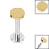 Titanium Internally Threaded Labrets 1.2mm - Titanium Disk