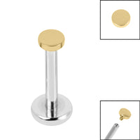 Titanium Internally Threaded Labrets 1.2mm - Titanium Disk