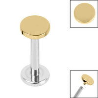 Titanium Internally Threaded Labrets 1.2mm - Titanium Disk