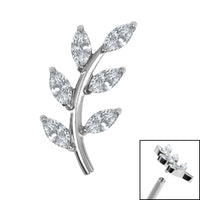 Titanium Claw Set Jewelled Vine for Internal Thread shafts in 1.2mm
