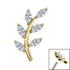 Titanium Claw Set Jewelled Vine for Internal Thread shafts in 1.2mm