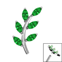 Titanium Claw Set Jewelled Vine for Internal Thread shafts in 1.2mm