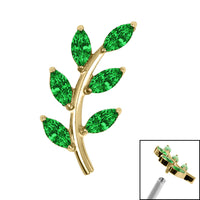 Titanium Claw Set Jewelled Vine for Internal Thread shafts in 1.2mm