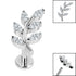 Titanium Internally Threaded Labrets 1.2mm - Titanium Claw Set Jewelled Vine
