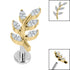 Titanium Internally Threaded Labrets 1.2mm - Titanium Claw Set Jewelled Vine
