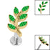 Titanium Internally Threaded Labrets 1.2mm - Titanium Claw Set Jewelled Vine