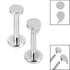 Titanium Internally Threaded Labrets 1.2mm - Titanium Semicolon