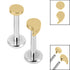 Titanium Internally Threaded Labrets 1.2mm - Titanium Semicolon