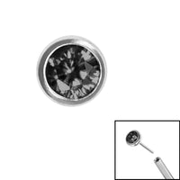Titanium Threadless (Bend/Push fit) Bezel Set Jewelled Balls