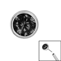 Titanium Threadless (Bend/Push fit) Bezel Set Jewelled Balls