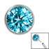 Titanium Threadless (Bend/Push fit) Bezel Set Jewelled Balls