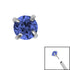 Titanium Threadless (Bend fit) Claw Set CZ Jewels